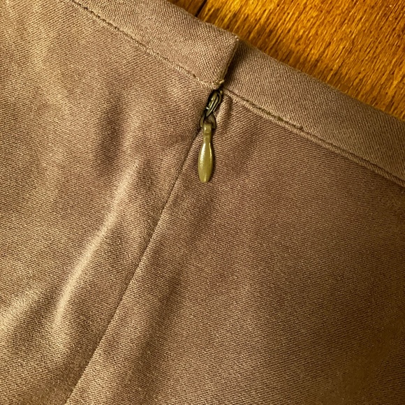 Brown Faux Suede Straight Skirt - Picture 7 of 10